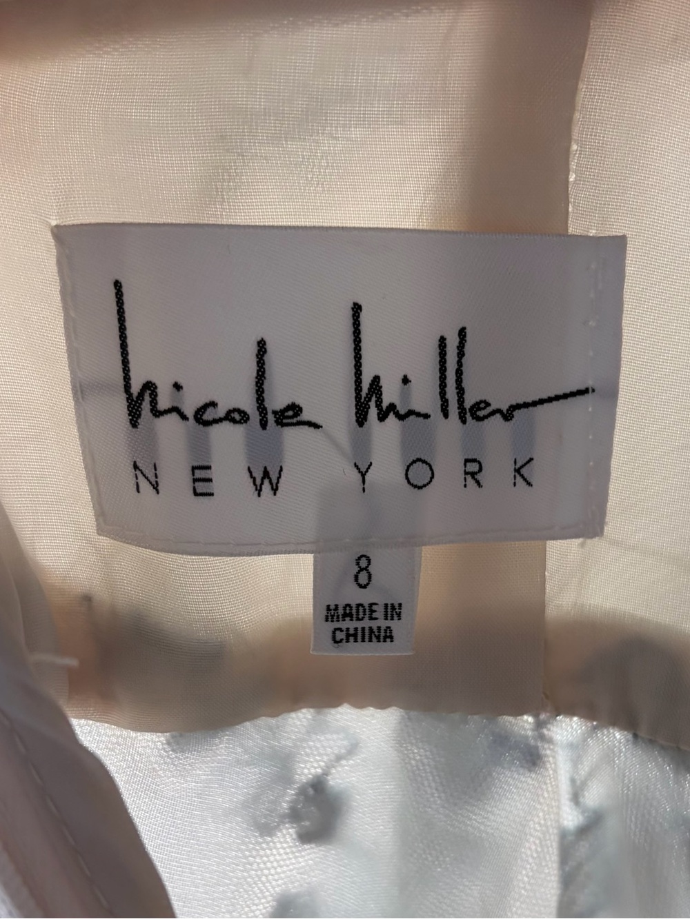 Nicole Miller NY Floral Embroidered Formal A-Line Maxi Evening Dress Sz 8 EUC - Picture 8 of 10